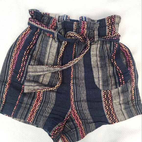 Anthropologie cotton side pockets coastal summer shorts - Picture 1 of 10